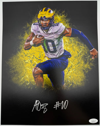 Alex Orji Autographed 11x14 Michigan Wolverines Photo JSA CoA.