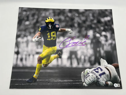 Colston Loveland Autographed 16x20 Michigan Wolverines Photo Beckett CoA.