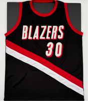 Rasheed Wallace Autographed Portland Trail Blazers Black Custom Basketball Jersey Beckett CoA.
