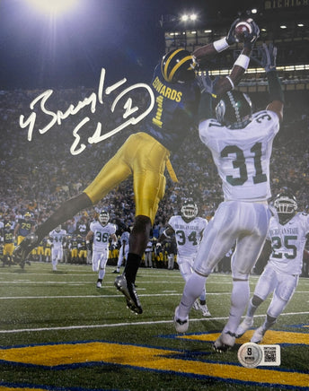 Braylon Edwards Autographed 8x10 Michigan Wolverines Photo Beckett CoA.