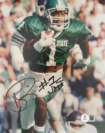 Andre Rison Autographed & Inscribed 8x10 Michigan State Spartans Photo Beckett CoA.