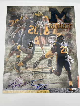 Kalel Mullings Autographed 16x20 Michigan Wolverines Photo JSA CoA.