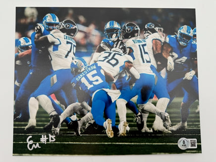 Ennis Rakestraw Jr. Autographed 8x10 Detroit Lions Photo Beckett CoA.