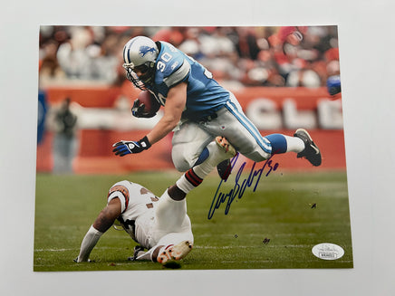 Cory Schlesinger Autographed 8x10 Detroit Lions Photo JSA CoA.