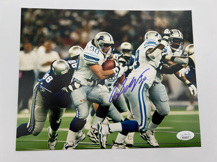 Cory Schlesinger Autographed 8x10 Detroit Lions Photo JSA CoA.