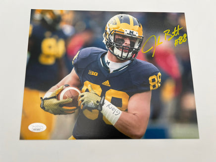 Jake Butt Autographed 8x10 Michigan Wolverines Photo JSA CoA.