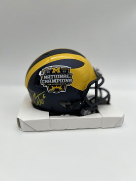 Autographed College Football Mini Helmets.