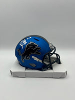 Derrick Barnes Autographed Detroit Lions Alternate Mini Football Helmet JSA CoA