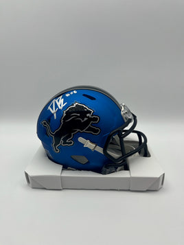 Derrick Barnes Autographed Detroit Lions Alternate Mini Football Helmet JSA CoA