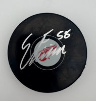 Emmitt Finnie Autographed Detroit Red Wings Hockey Puck JSA CoA