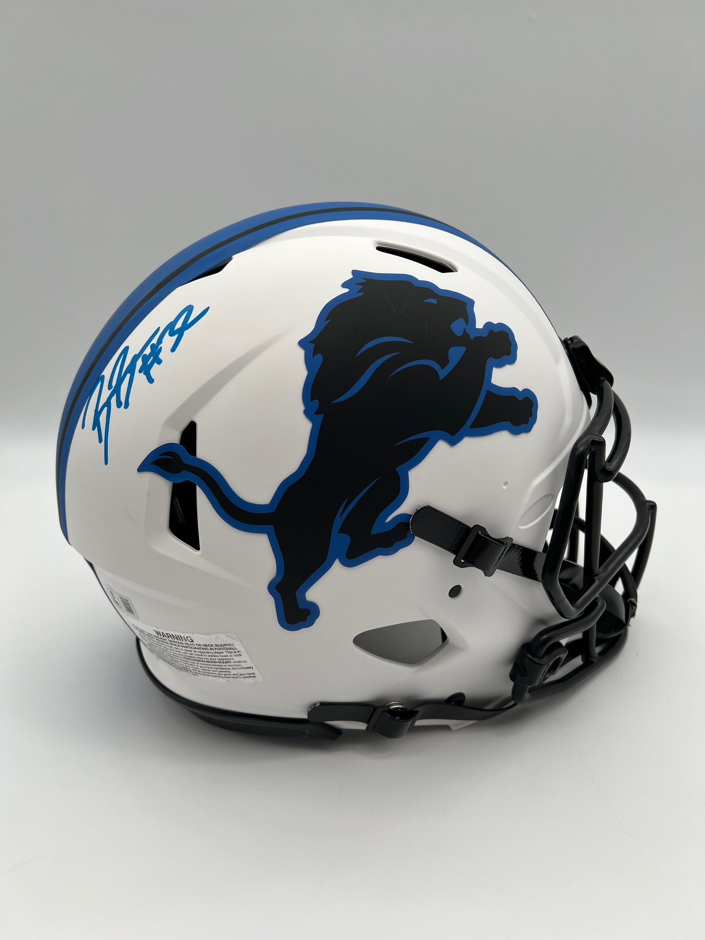 Brian Branch Autographed Detroit Lions Full Size Authentic Lunar Helmet - Beckett CoA