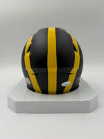 Will Johnson Autographed Michigan Wolverines 2023 CHAMPS Midi Flex Football Helmet JSA CoA.