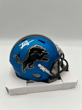 Terrion Arnold Autographed Detroit Lions Alternate Mini Football Helmet Beckett CoA