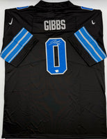 Jahmyr Gibbs Autographed Detroit Lions Pro Style Black Football Jersey Fanatics CoA