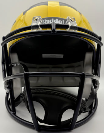 Colston Loveland Autographed Michigan Wolverines Full-Size Replica Football Helmet Beckett CoA.