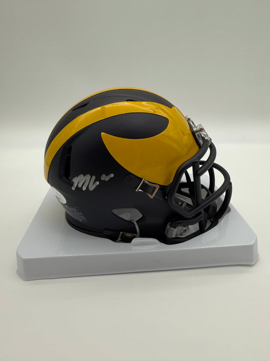 Mason Graham Signed Michigan Wolverines Mini Helmet