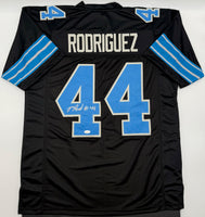 Malcolm Rodriguez Autographed Detroit Lions Black Custom Football Jersey JSA CoA
