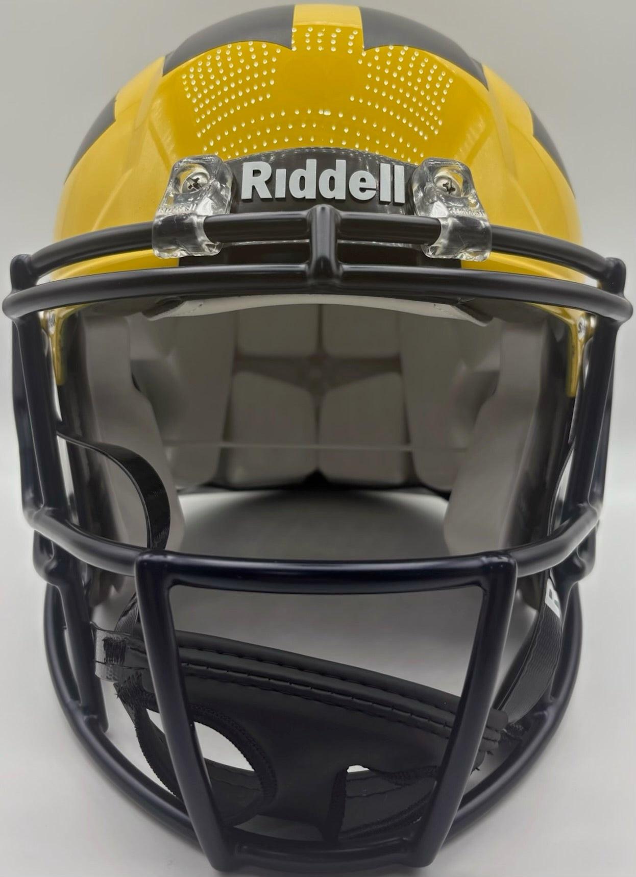 Braylon Edwards Autographed & Inscribed Michigan Wolverines Full-Size Authentic Football Helmet Beckett CoA
