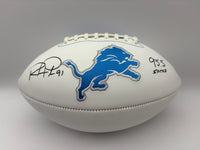 Robert Porcher Detroit Lions Autographed Football W/ JSA CoA