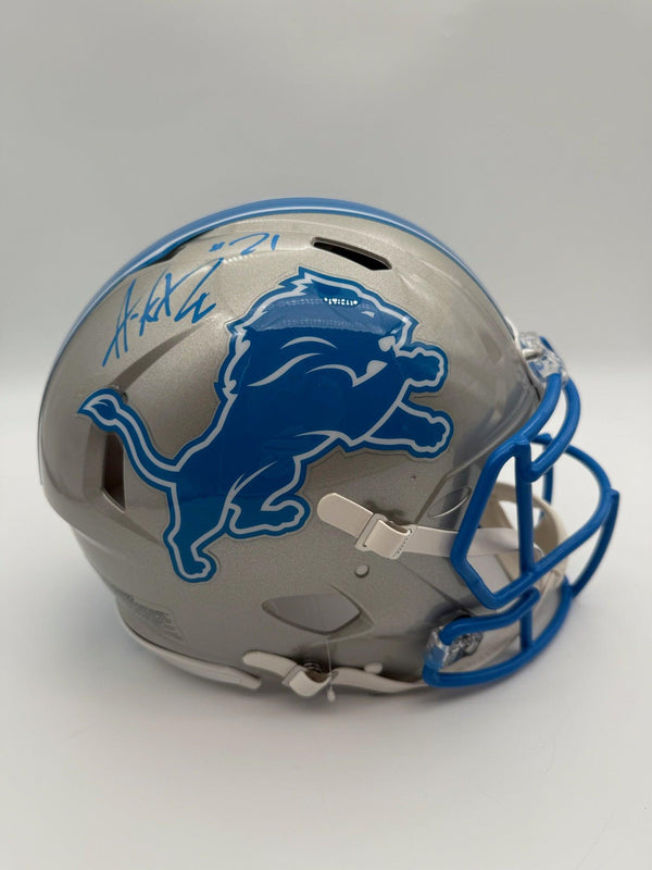 Amik Robertson Autographed Detroit Lions Speed Full-Size Authentic Football Helmet Beckett CoA.