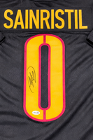 Mike Sainristil Autographed Washington Commanders Football Custom Jersey JSA CoA