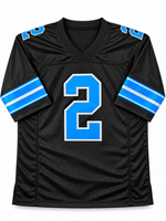 Ennis Rakestraw Jr. Autographed Detroit Lions Black Custom Football Jersey w/ JSA CoA.