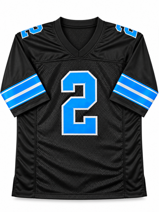 Ennis Rakestraw Jr. Autographed Detroit Lions Black Custom Football Jersey w/ JSA CoA.