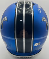 Amon-Ra St.Brown Autographed Detroit Lions Alternate Full-Size Authentic Football Helmet Beckett CoA