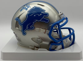 DJ Reed Autographed Detroit Lions Speed Mini Football Helmet Beckett CoA