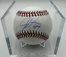 Justyn-Henry Malloy Autographed Rawlings Official Major League Baseball JSA CoA.