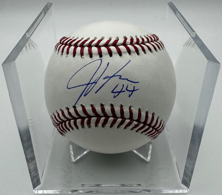 Justyn-Henry Malloy Autographed Rawlings Official Major League Baseball JSA CoA.