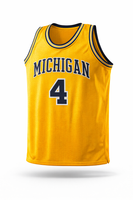 Nimari Burnett Autographed & Inscribed Michigan Wolverines Maze Custom Basketball Jersey with JSA CoA