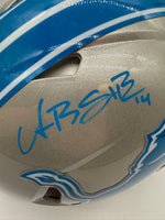Amon-Ra St.Brown Autographed Detroit Lions Speed Full-Size Authentic Football Helmet Beckett CoA