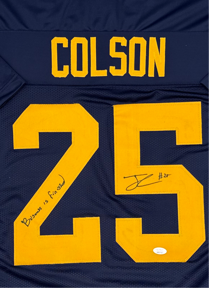 Junior Colson Autographed Michigan Football Custom Jersey with JSA