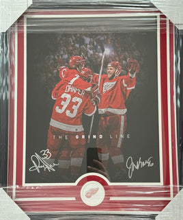 Joe Kocur and Kris Draper Autographed 16x20 Framed Detroit Red Wings Photo Beckett CoA