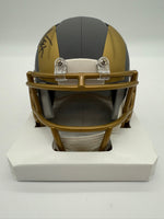 Eric Dickerson Autographed & Inscribed Los Angeles Rams Slate Mini Football Helmet Beckett CoA