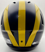 Colston Loveland Autographed Michigan Wolverines Full-Size Replica Football Helmet Beckett CoA.