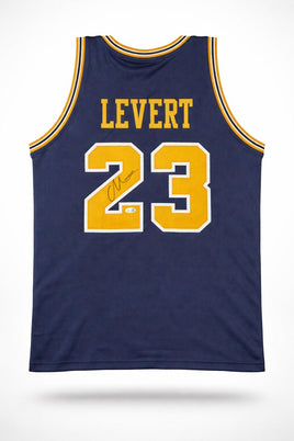 Caris LeVert Autographed Michigan Wolverines Custom Basketball Jersey JSA CoA