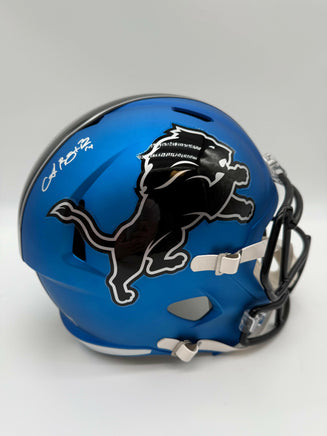 authentic full sized signed football helmets Amon-Ra St.Brown Autographed Detroit Lions Alternate Full-Size Replica Football Helmet Beckett CoA