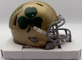 Riley Leonard Autographed Notre Dame Shamrock Mini Football Helmet PSA DNA CoA