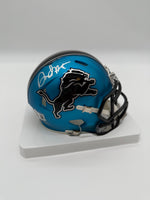 David Montgomery Autographed Detroit Lions Alternate Mini Football Helmet Beckett CoA