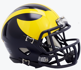 (Pre-Order) Michigan Speed Full-Size Replica Football Helmet Autographed by Anthony Thomas