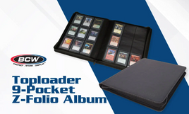 BCW Z-Folio 9-Pocket LX Album - Toploaders - Black