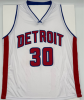 Rasheed Wallace Autographed Detroit Pistons White Custom Basketball Jersey Beckett CoA