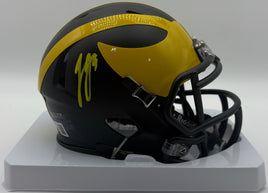 J.J. McCarthy Autographed Michigan Wolverines Mini Football Helmet Beckett CoA