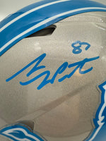 Sam Laporta Autographed Detroit Lions Speed Full-Size Authentic Football Helmet Beckett CoA