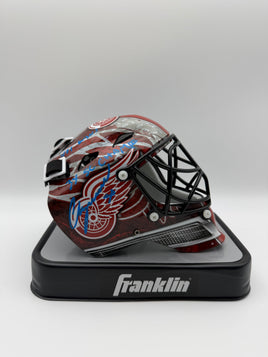 Chris Osgood Autographed & Inscribed Detroit Red Wings Mini Goalie Face Mask JSA CoA