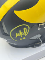 Mike Sainristil Autographed Michigan Mini Football Helmet JSA CoA