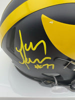 Jon Jansen Autographed Michigan Wolverines Mini Football Helmet JSA CoA