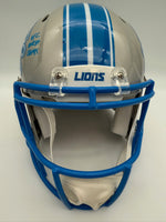 Kerby Joseph Autographed & Inscribed Detroit Lions Speed Full-Size Authentic Football Helmet JSA CoA